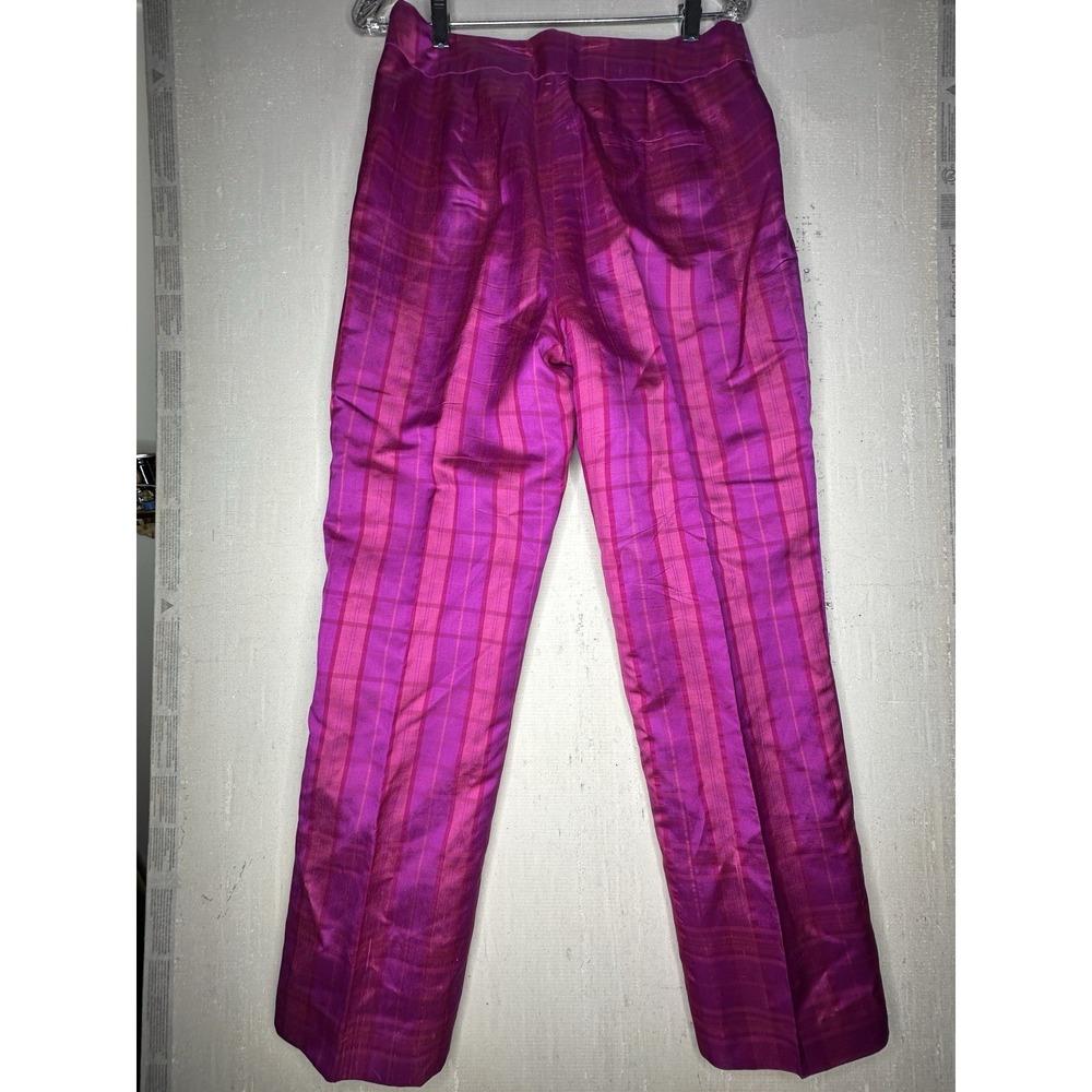 Vintage SilK Y2K Ice Brand Pink/Purple Plaid Patterned Pants | RARE | Size: 10 - Picture 8 of 13